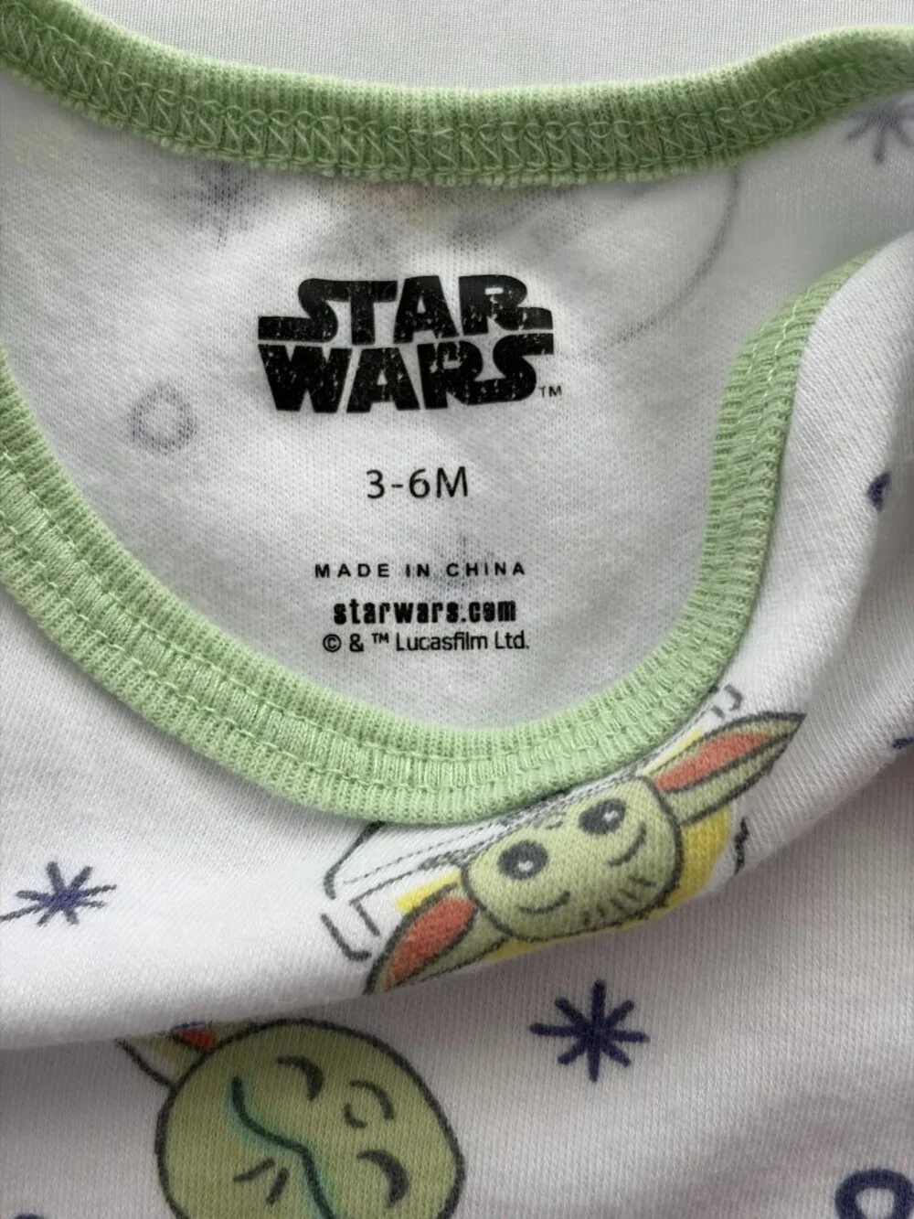 Star Wars Baby Girl Bodysuits 3-6 Months Set of 4 Grogu Leia R2-D2 Yoda Disney